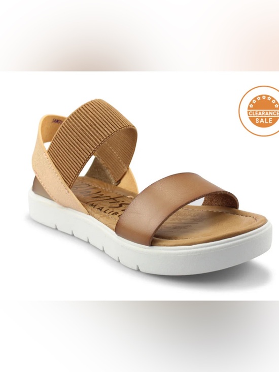 Blowfish Shoes - New Blowfish Boss Arabian Sand/Rosegold Metallic Elastic Strap Sandals Size 10